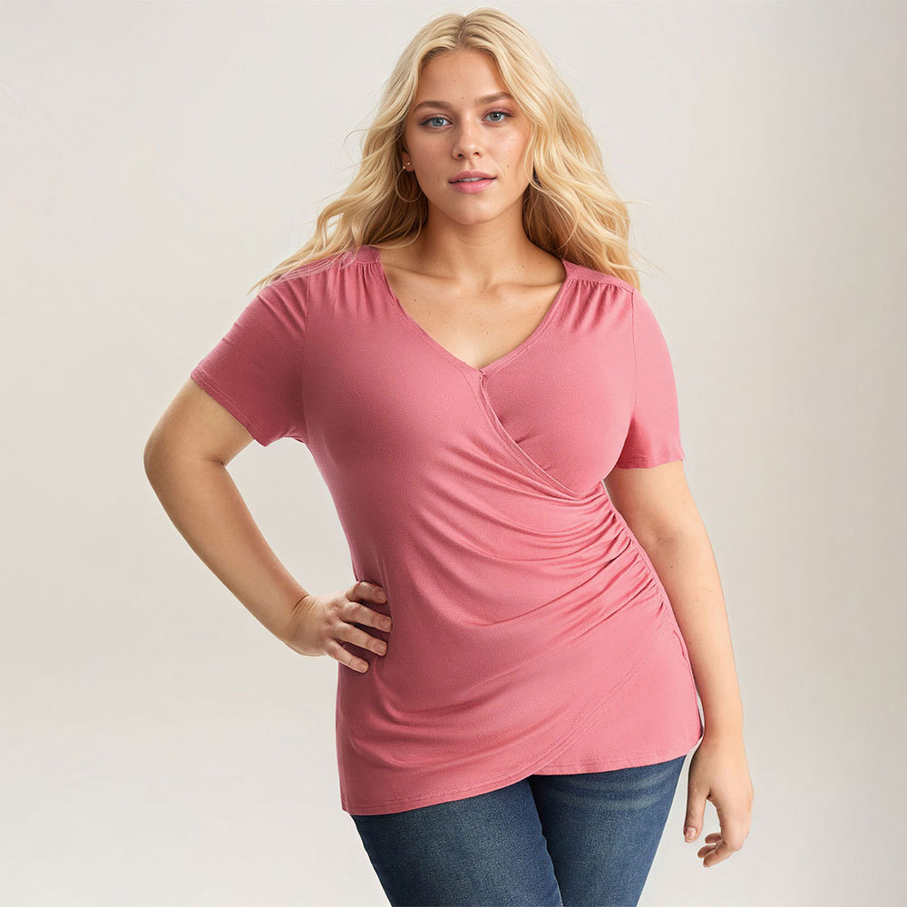 Summer Clothing New Look - Short sleeved top 2025 new plus