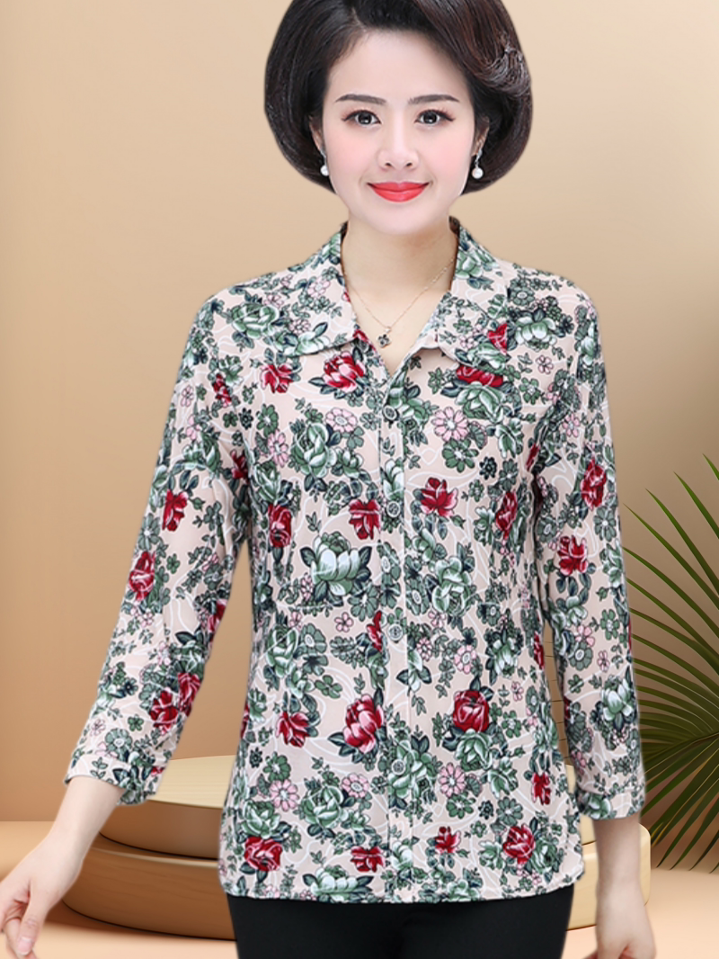 Summer Clothing For Women Over 60 - New Summer Ice Silk Shirt for