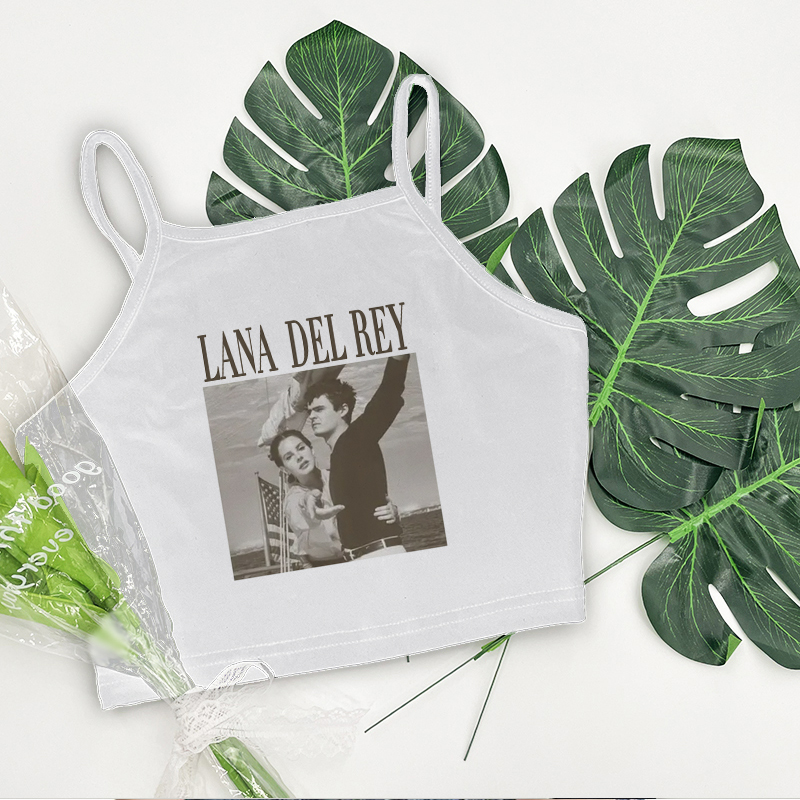 Zara Summer Clothing For Women - LANA DEL REY Gothic Print Halter