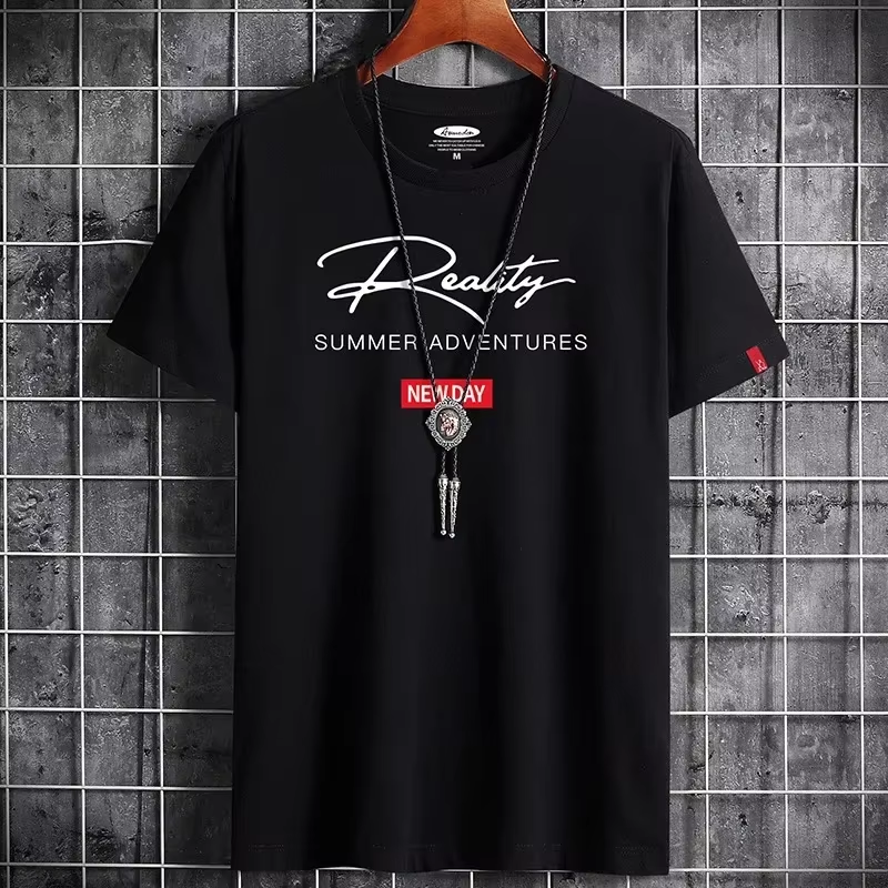 Summer Clothing Us - 1pcs Men's t-shirts 2026 Summer 100%