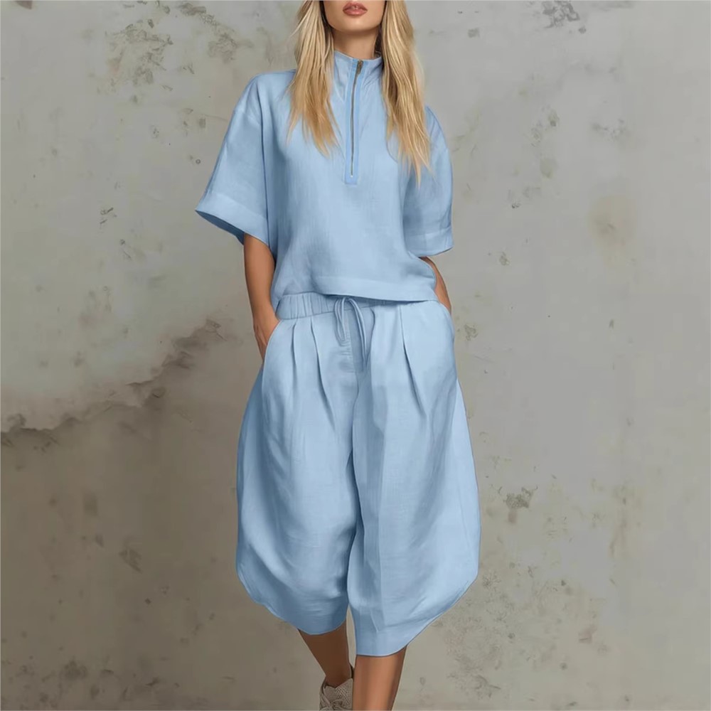 Fashion Half-sleeved Zipper St - Zara Summer Clothing For Women のレビューと価格