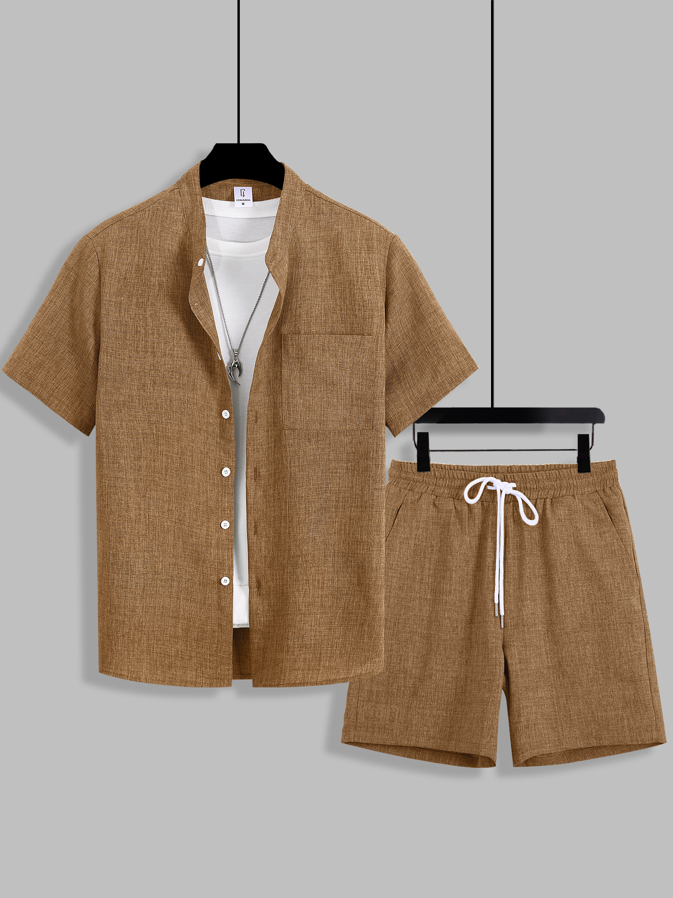 Summer Men's Cotton Linen Text - Linen Shorts Men のレビューと価格