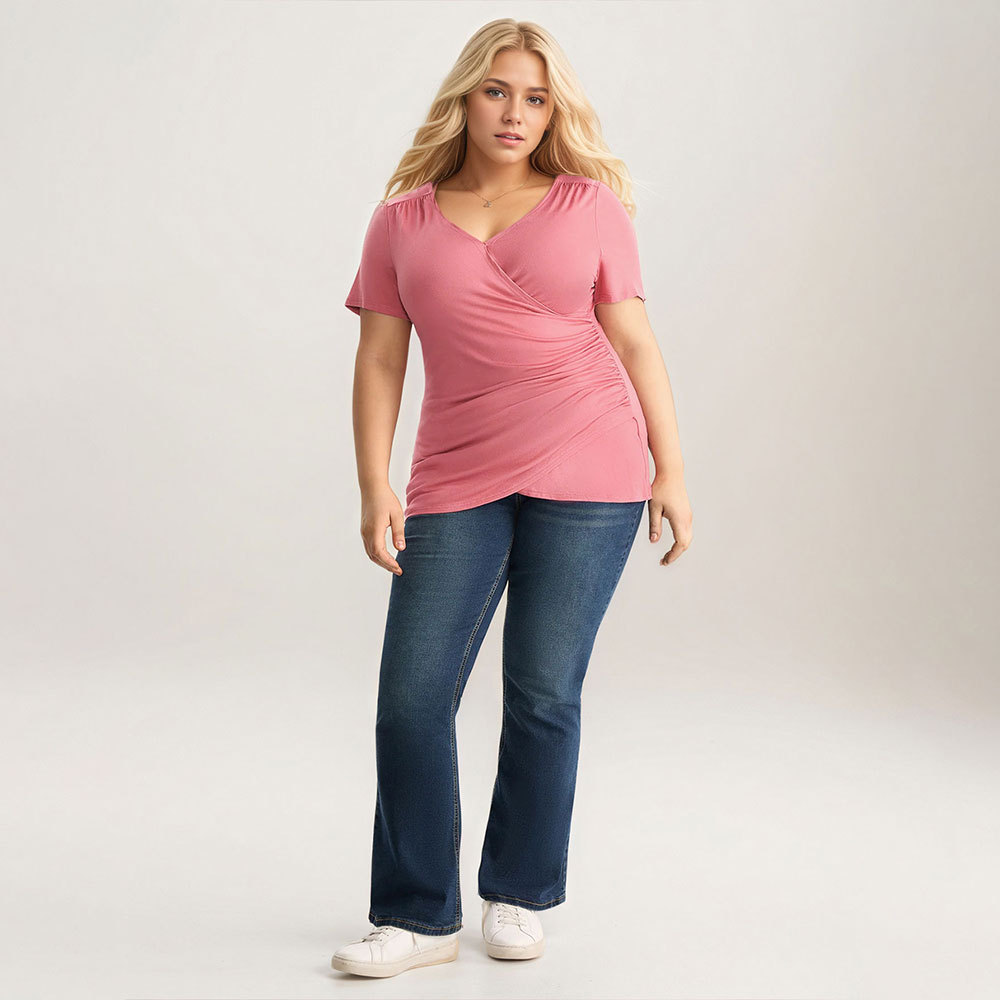 Short sleeved top 2025 new plu - Summer Clothing New Look のレビューと価格