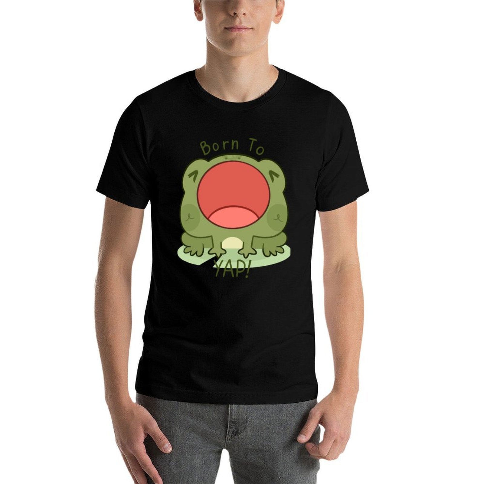 Born to Yap Frog T-Shirt summe - Summer Clothing Essentials Men のレビューと価格