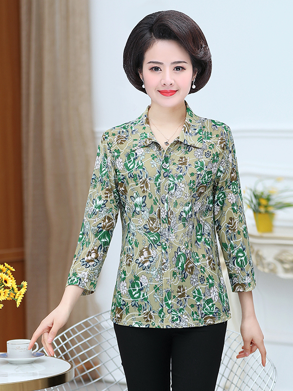 New Summer Ice Silk Shirt for  - Summer Clothing For Women Over 60 のレビューと価格