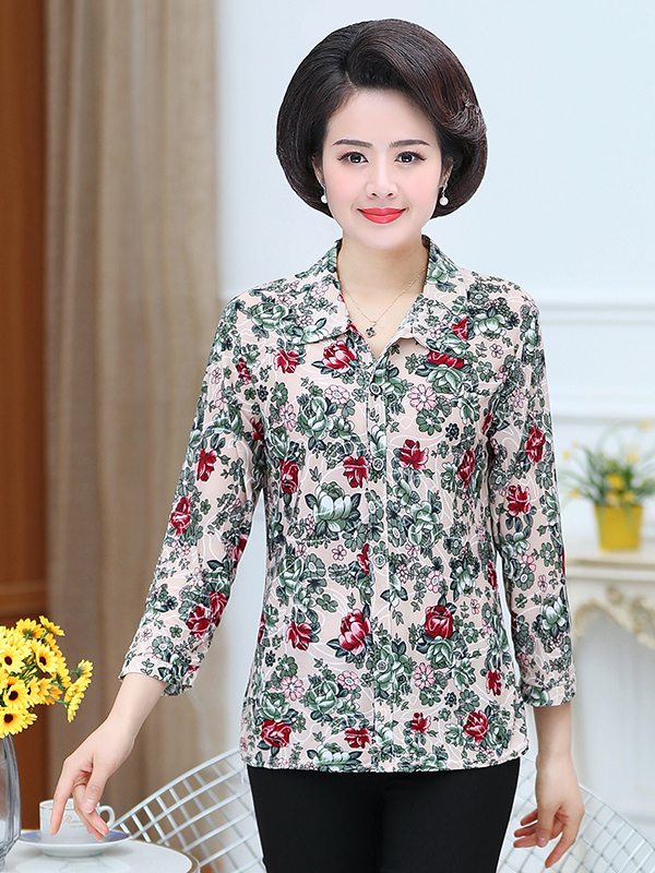 New Summer Ice Silk Shirt for  - Summer Clothing For Women Over 60 のレビューと価格