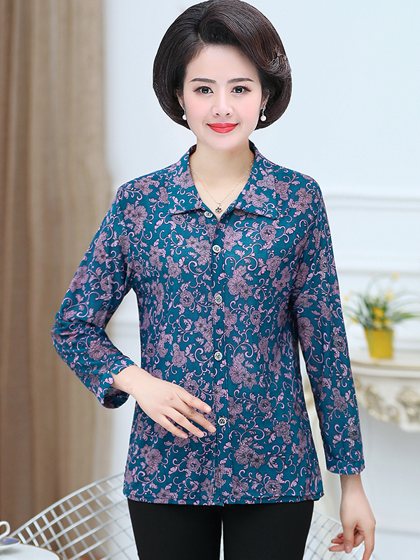 New Summer Ice Silk Shirt for  - Summer Clothing For Women Over 60 のレビューと価格