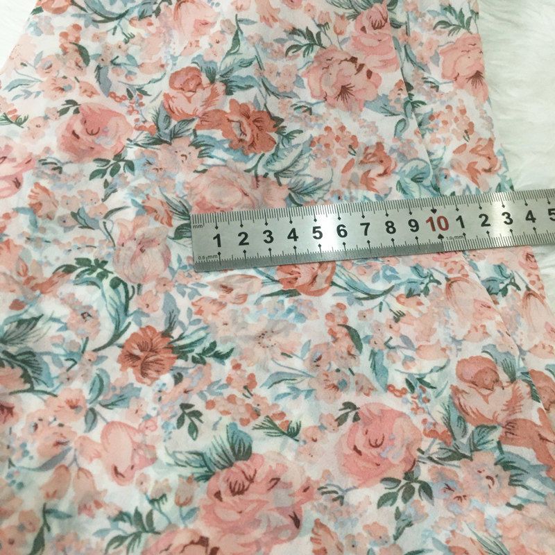 2/3m Floral Print Chiffon Fabr - Summer Clothing Material のレビューと価格
