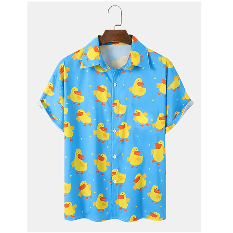 New Duck 3d Print Shirts Men F - Summer Duck Clothing のレビューと価格
