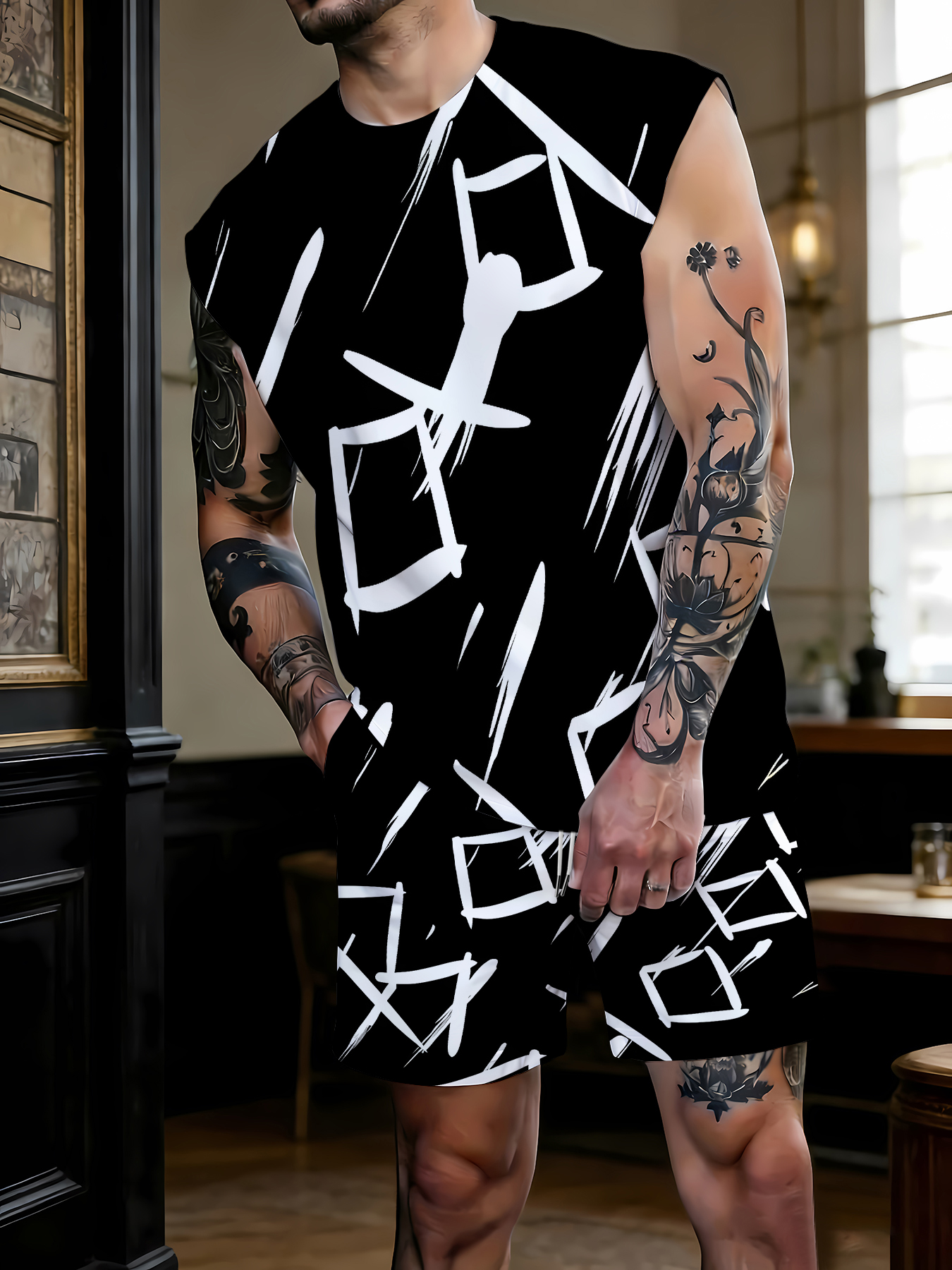 Men's Compression Tank Top and - Summer Clothing Us のレビューと価格
