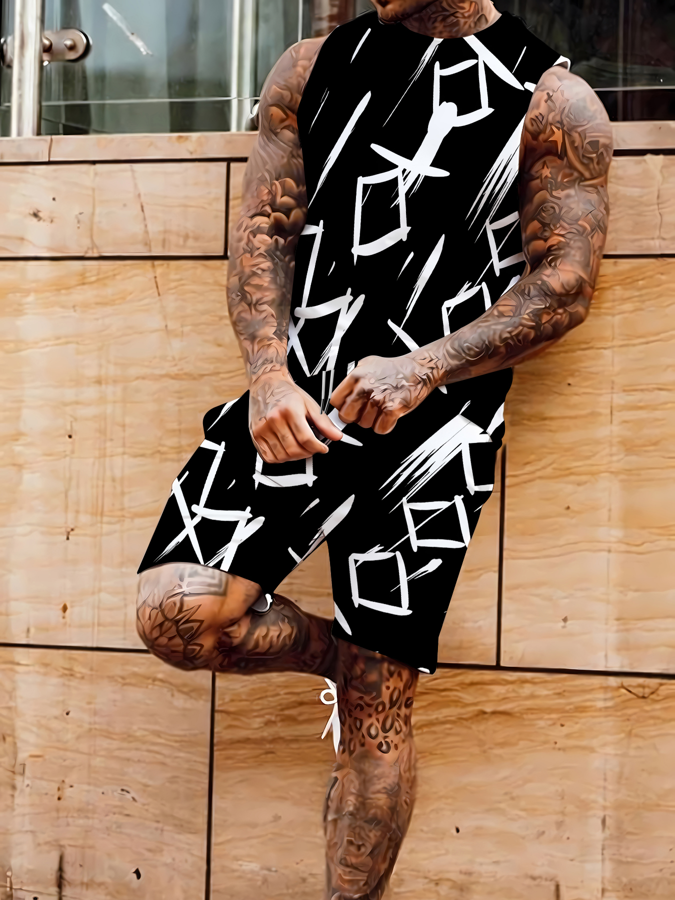 Men's Compression Tank Top and - Summer Clothing Us のレビューと価格