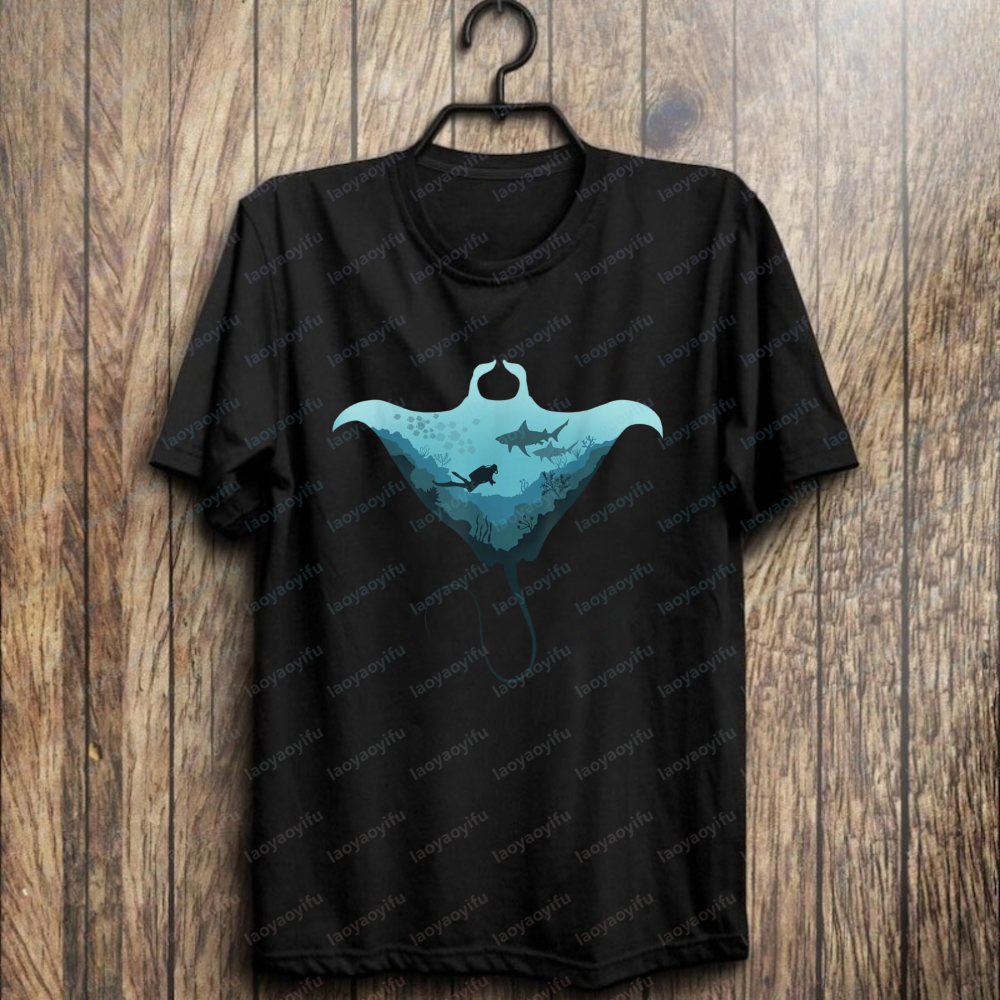 Manta Ray Scuba Cotton Tee Oce - Summer Rays Clothing のレビューと価格
