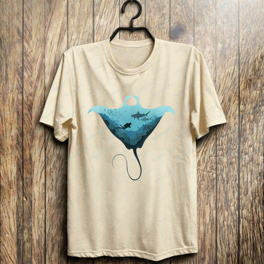 Manta Ray Scuba Cotton Tee Oce - Summer Rays Clothing のレビューと価格