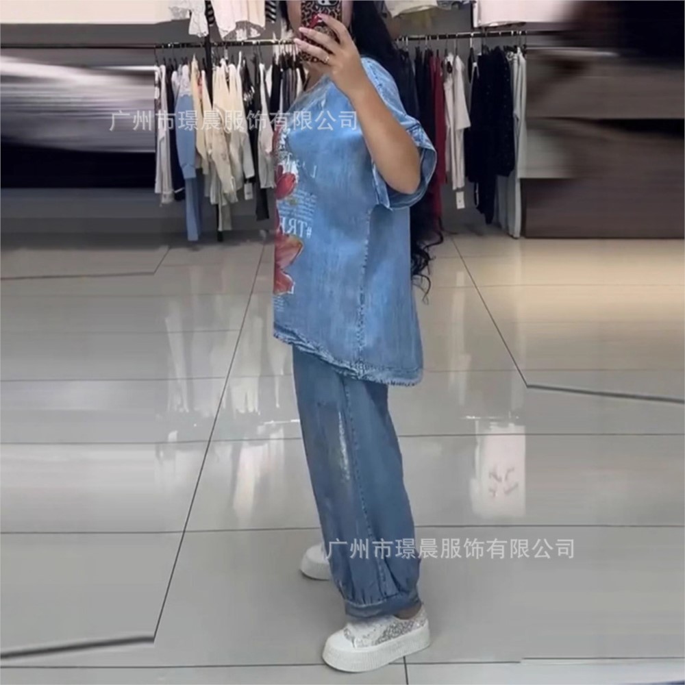 Fashion Denim Blue Print For W - Zara Summer Clothing For Women のレビューと価格