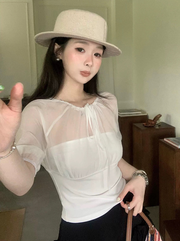 Mulberry Silk-Paneled Top with - Summer Clothing Us のレビューと価格