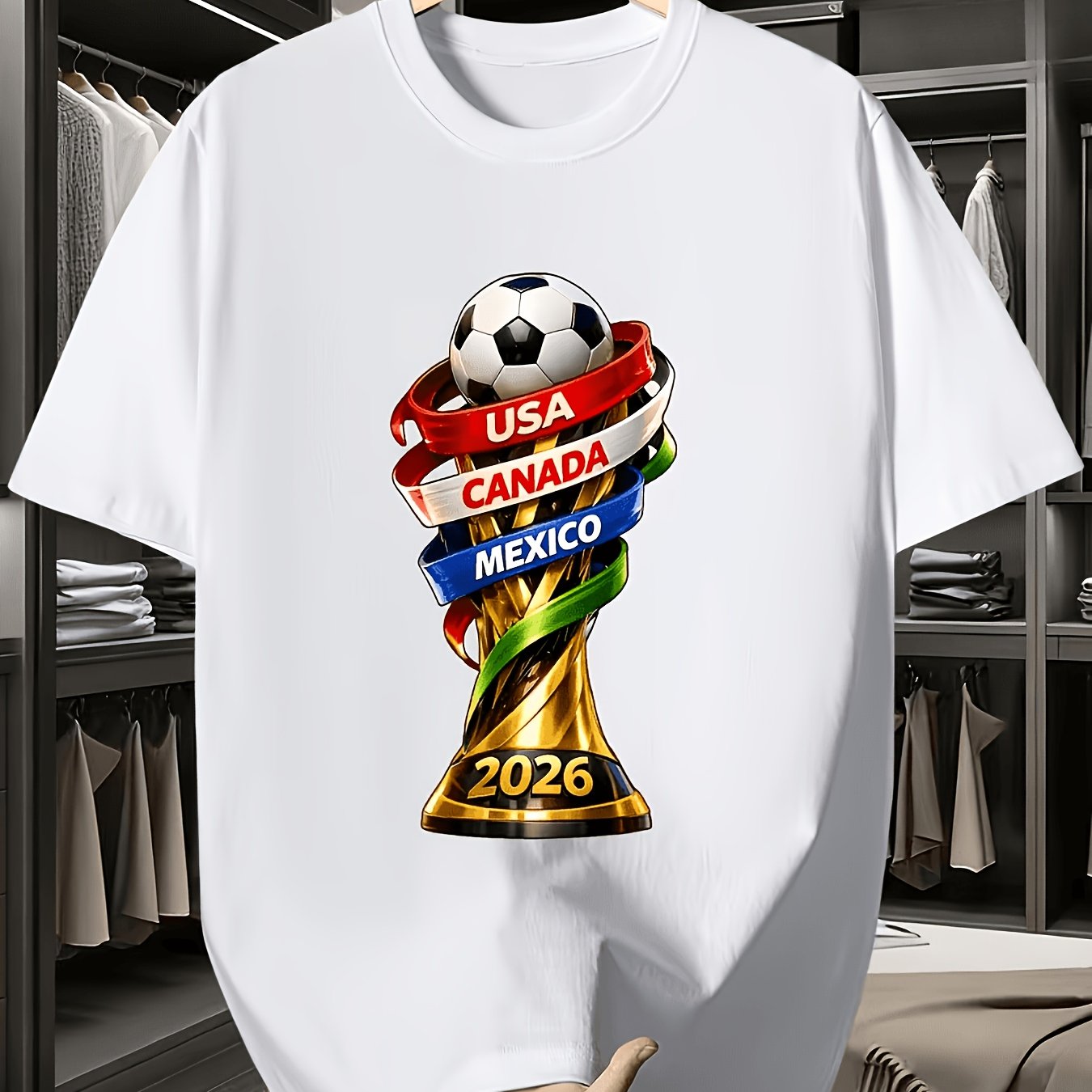 2026 USA Canada Cup Fun Print  - Summer Clothing Essentials Men のレビューと価格