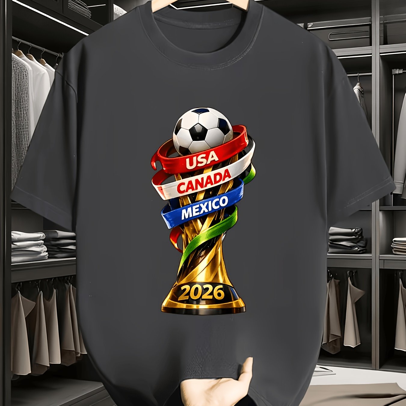 2026 USA Canada Cup Fun Print  - Summer Clothing Essentials Men のレビューと価格
