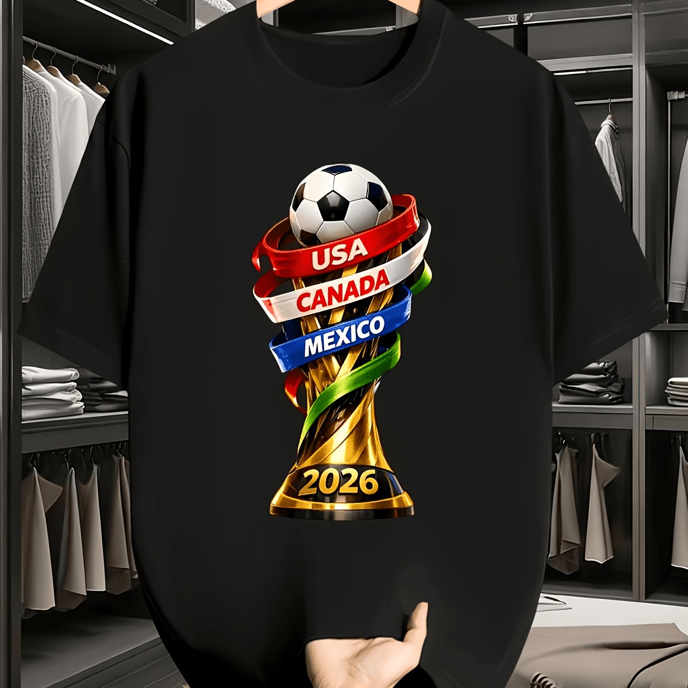 2026 USA Canada Cup Fun Print  - Summer Clothing Essentials Men のレビューと価格
