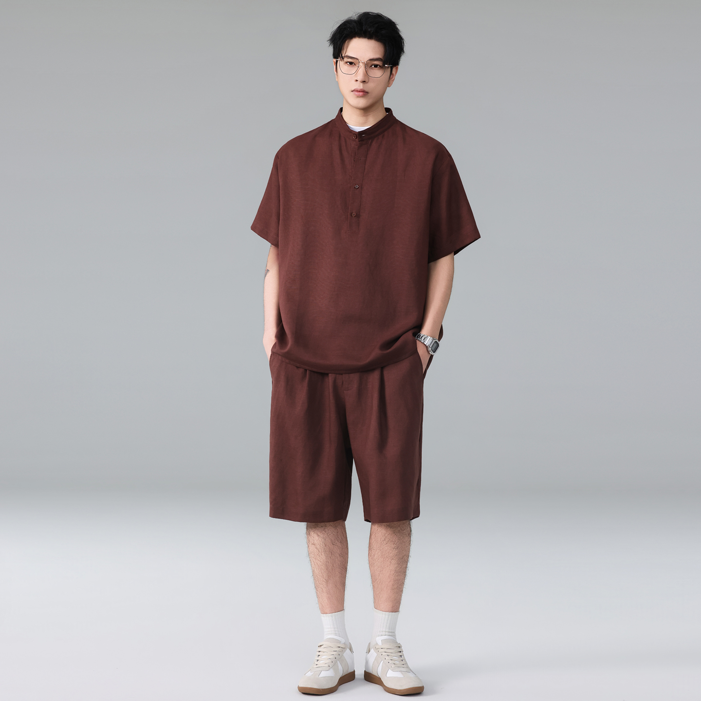 Men Summer Vintage Lightweight - Linen Shorts Men のレビューと価格