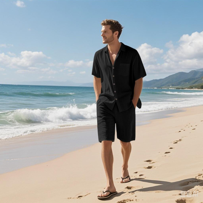High-End Men's Summer Shorts S - Linen Shorts Men のレビューと価格