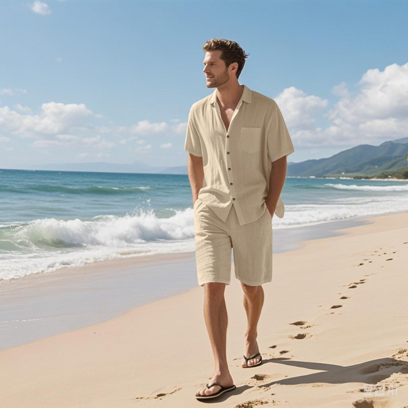 High-End Men's Summer Shorts S - Linen Shorts Men のレビューと価格