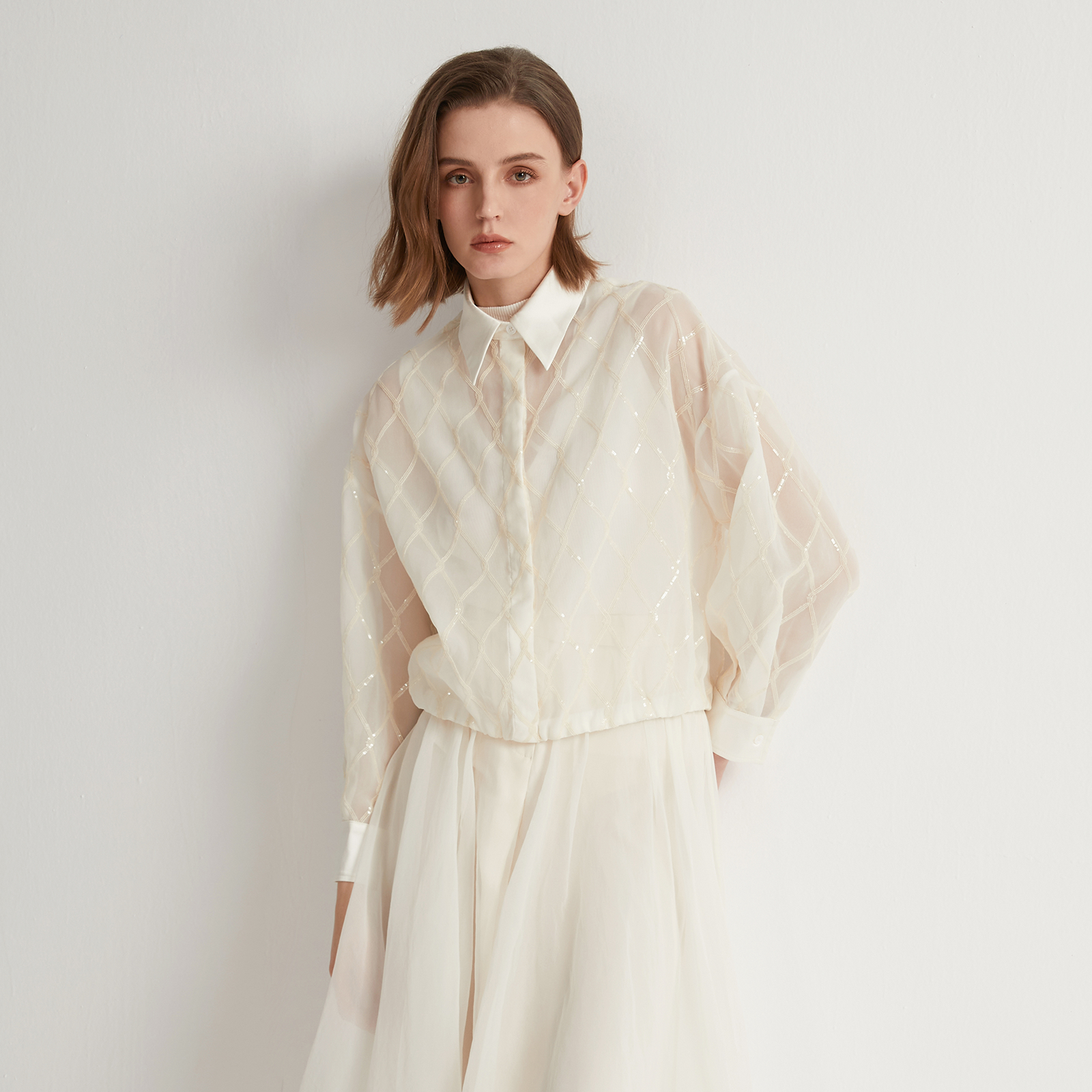 K1095W Luxury 100% Silk Sequin - Quality Summer Clothing For Women のレビューと価格