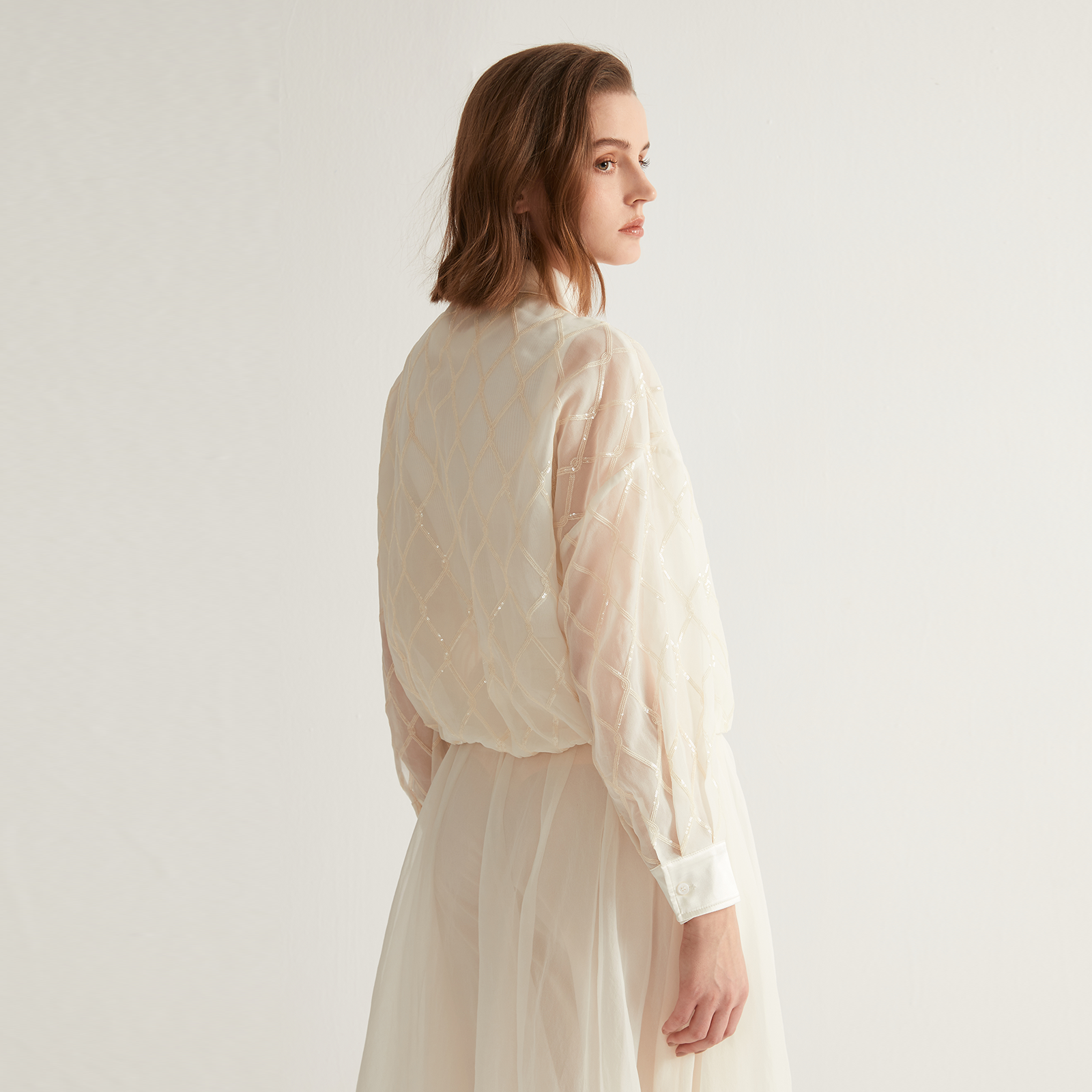K1095W Luxury 100% Silk Sequin - Quality Summer Clothing For Women のレビューと価格