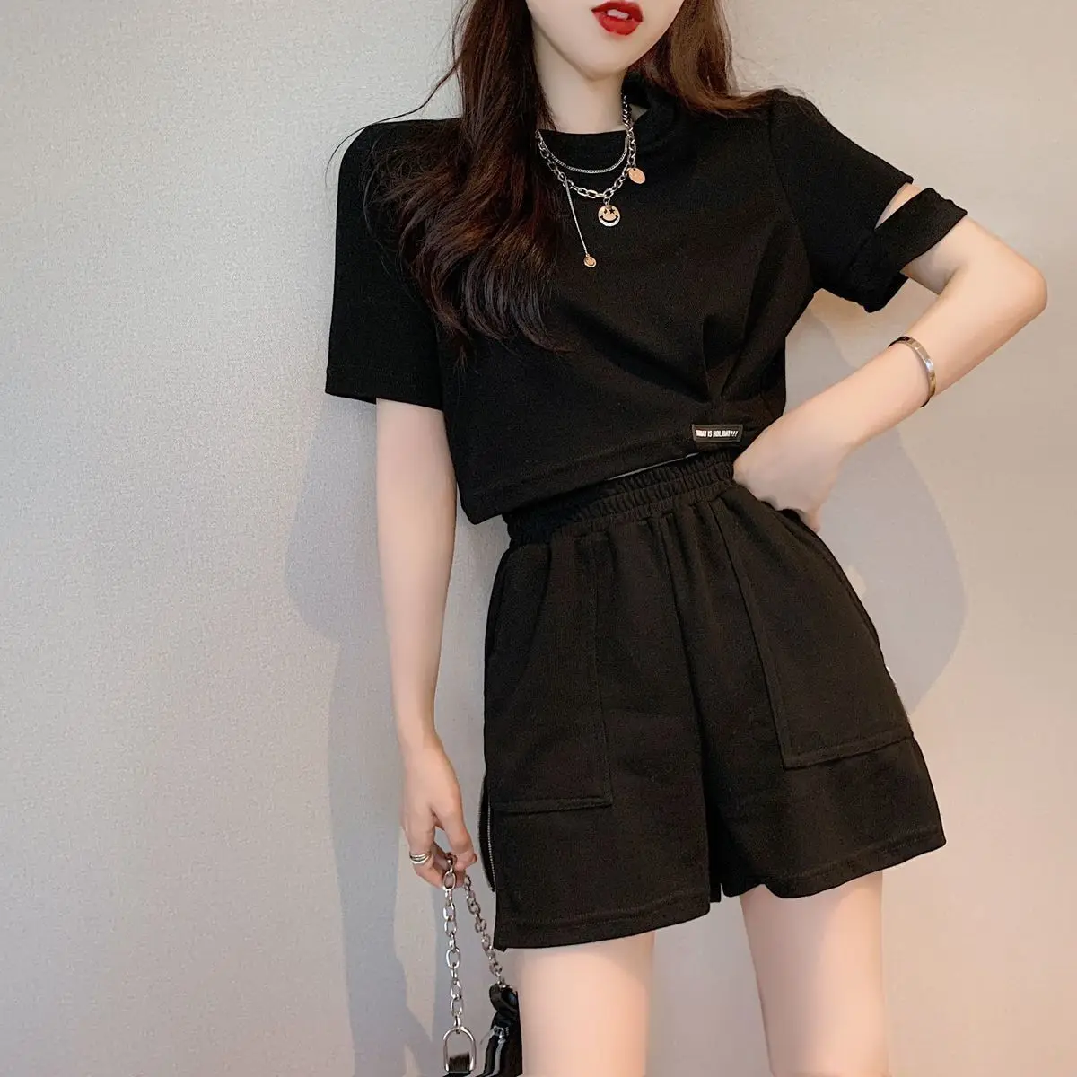 Grey Women's Short Sets 2 Piec - Summer Clothing Trends 2025 のレビューと価格
