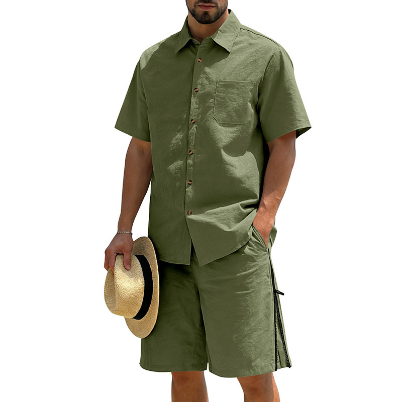 Men's Casual Cotton Linen 2 Pi - Linen Shorts Men のレビューと価格