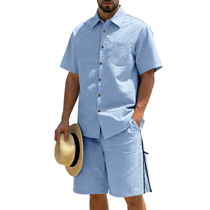 Men's Casual Cotton Linen 2 Pi - Linen Shorts Men のレビューと価格