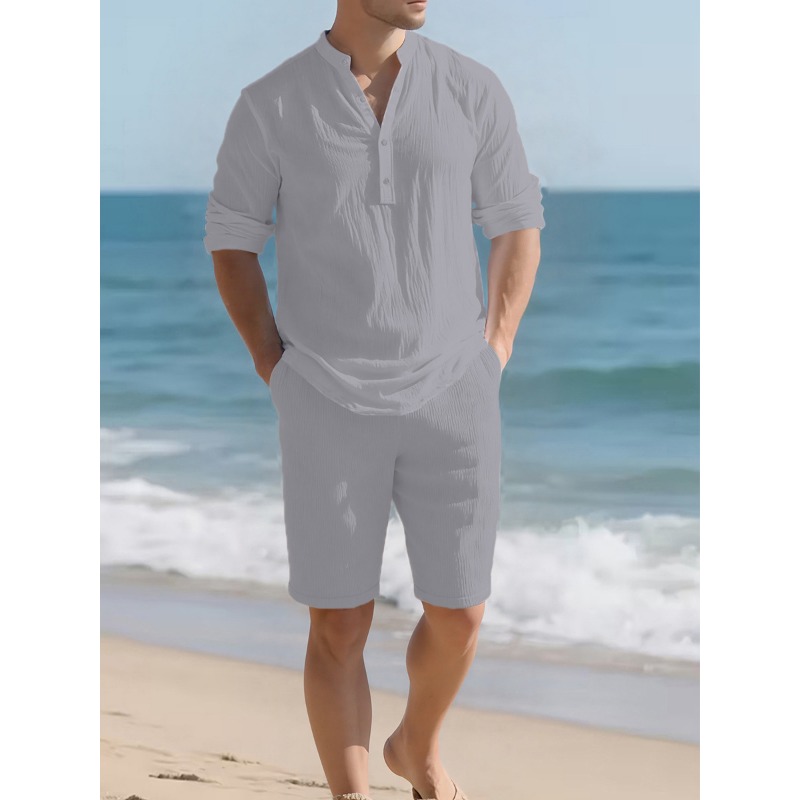 Men's White Linen Blend Two Pi - Linen Shorts Men のレビューと価格