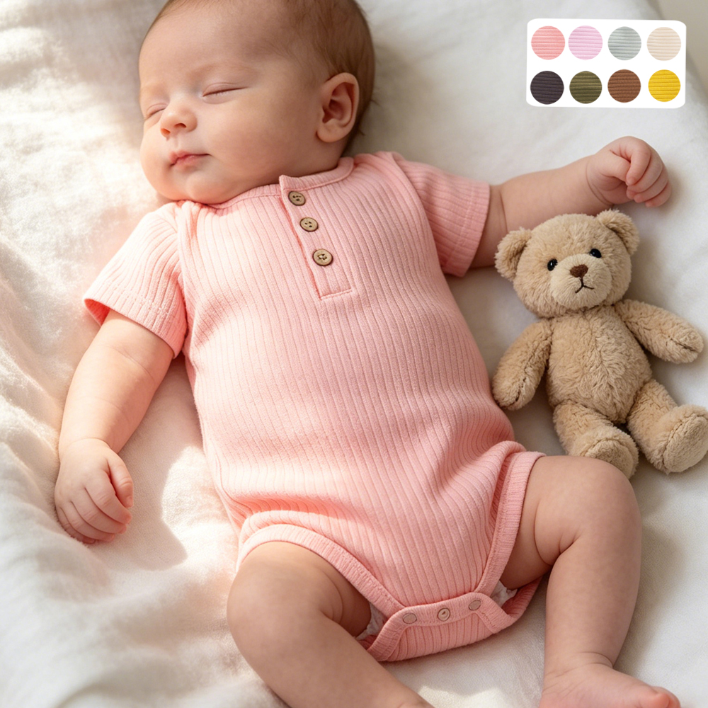 Newborn Solid Color Short Slee - Summer Clothing Boutiques のレビューと価格