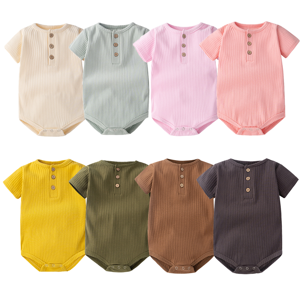 Newborn Solid Color Short Slee - Summer Clothing Boutiques のレビューと価格