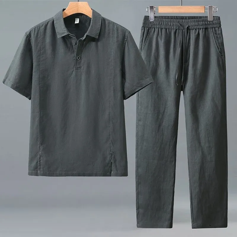 Men Plus Size Summer Linen Two - Linen Shorts Men のレビューと価格