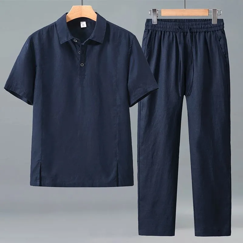 Men Plus Size Summer Linen Two - Linen Shorts Men のレビューと価格