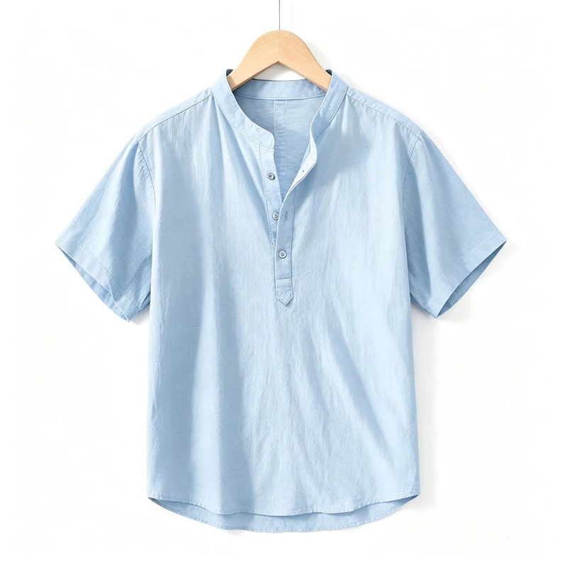 Men Cotton Linen Short-Sleeve  - Linen Shorts Men のレビューと価格