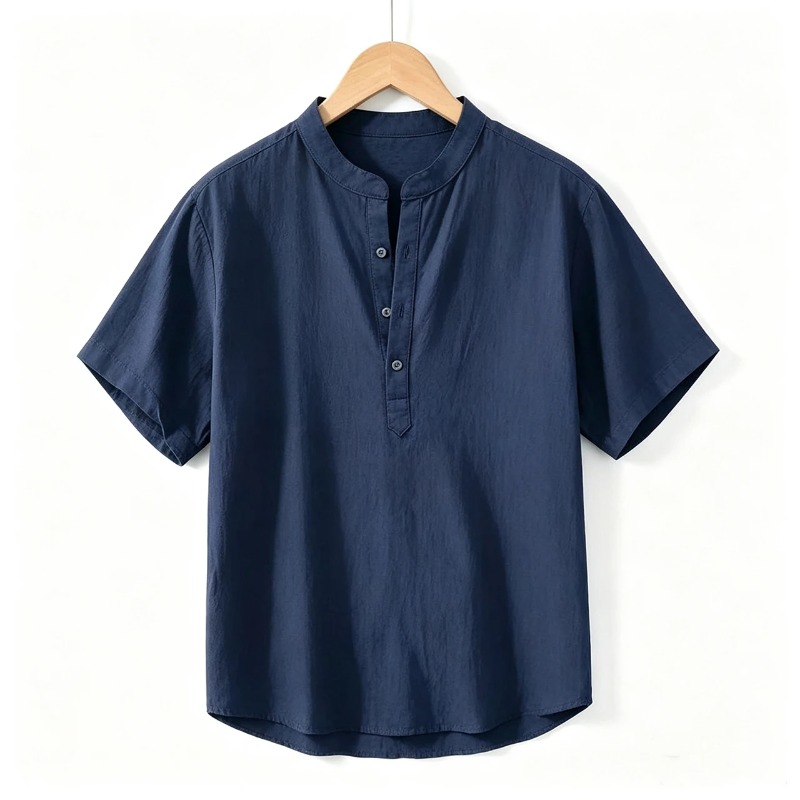 Men Cotton Linen Short-Sleeve  - Linen Shorts Men のレビューと価格