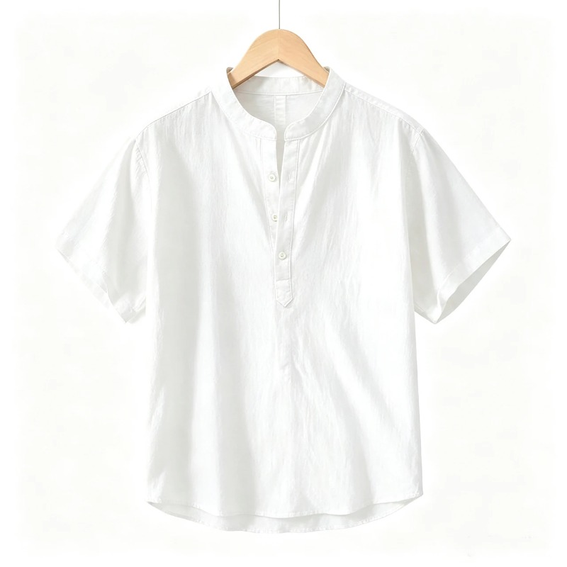 Men Cotton Linen Short-Sleeve  - Linen Shorts Men のレビューと価格