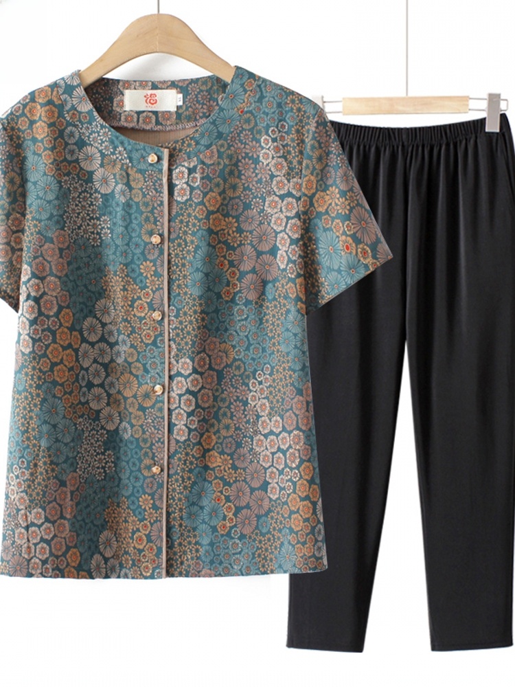 Grandma Style Short Sleeve Two - Summer Clothing For Women Over 60 のレビューと価格