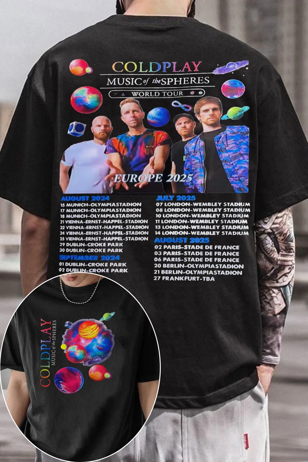 Uk Band Cold-plays TShirt Mens - Summer Clothing Uk Men のレビューと価格