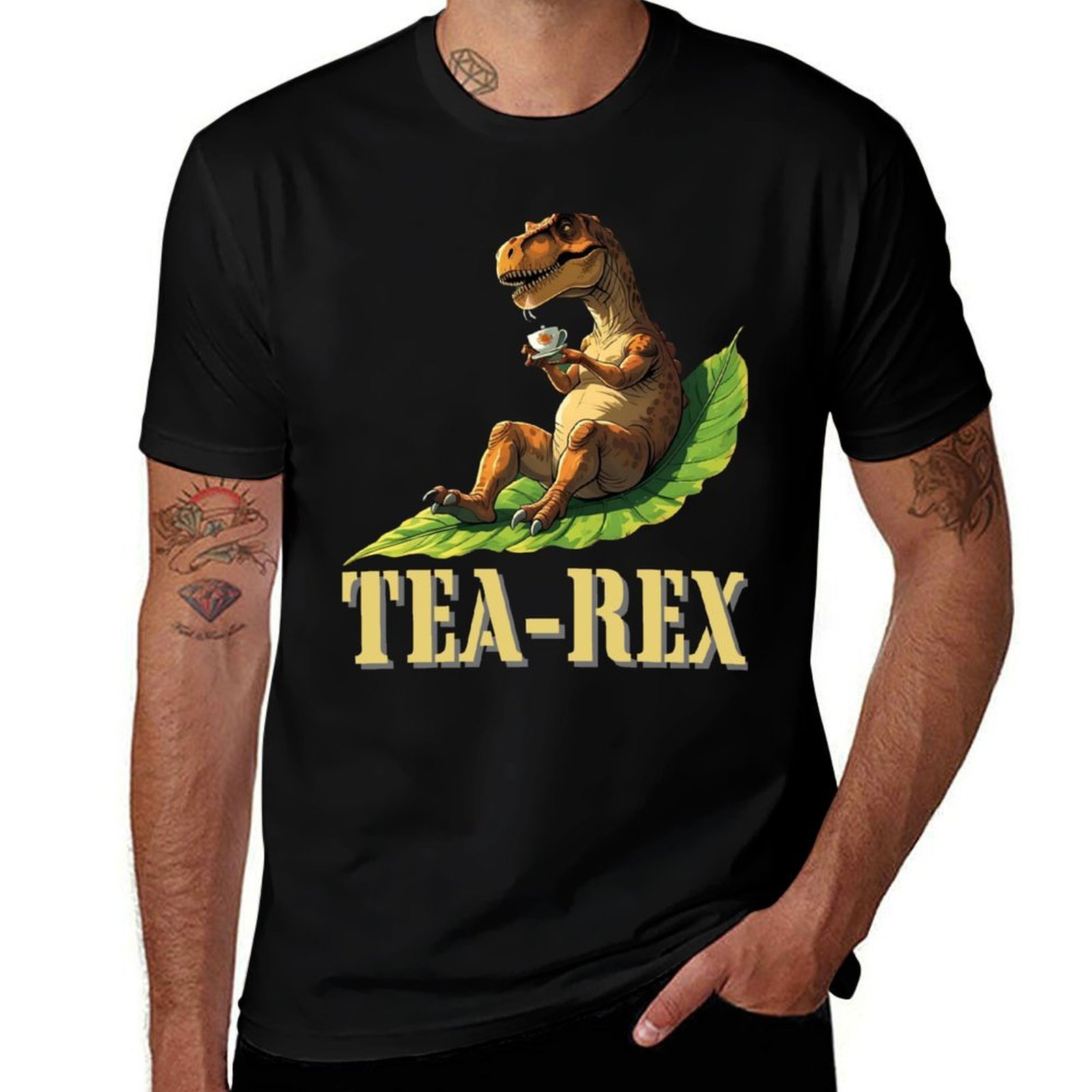 Tea Rex T-Shirt Clothing anime - Summer Clothing Essentials Men のレビューと価格