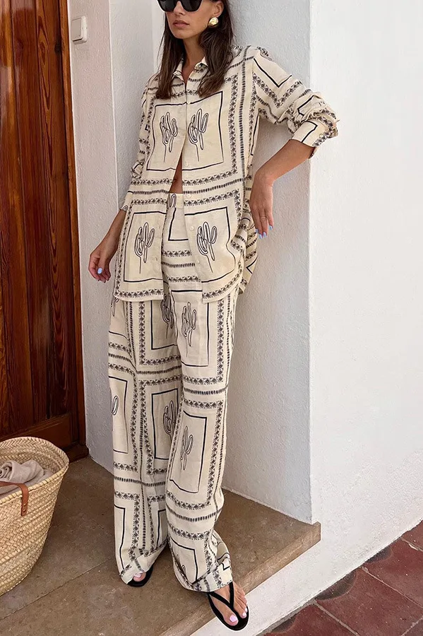 Printed Shirts Two Piece Set W - Summer Clothing Us のレビューと価格
