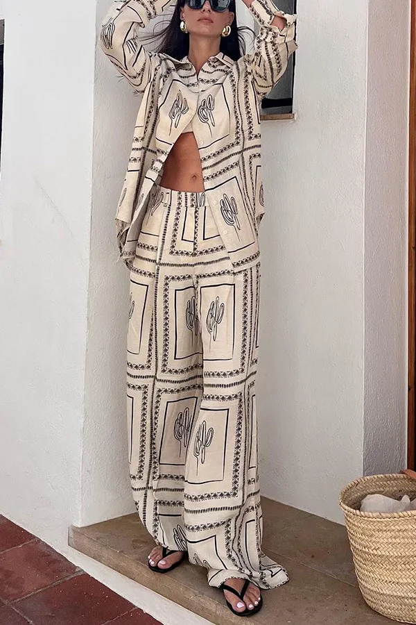 Printed Shirts Two Piece Set W - Summer Clothing Us のレビューと価格