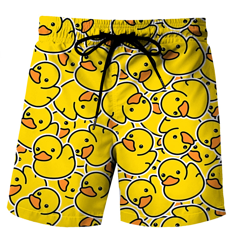 Funny Duck 3D Printed Beach Sh - Summer Duck Clothing のレビューと価格
