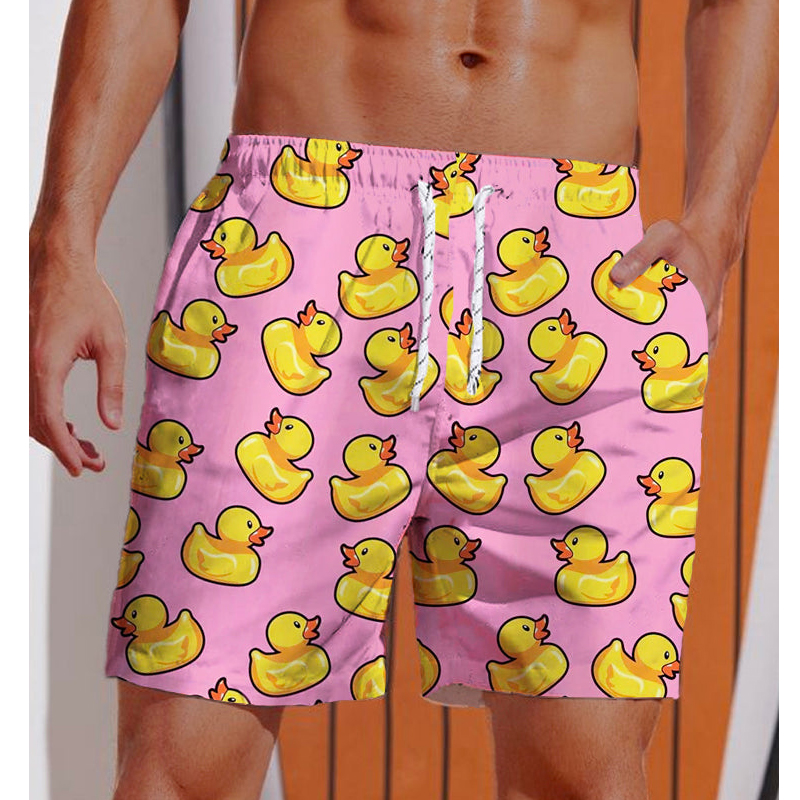 Funny Duck 3D Printed Beach Sh - Summer Duck Clothing のレビューと価格