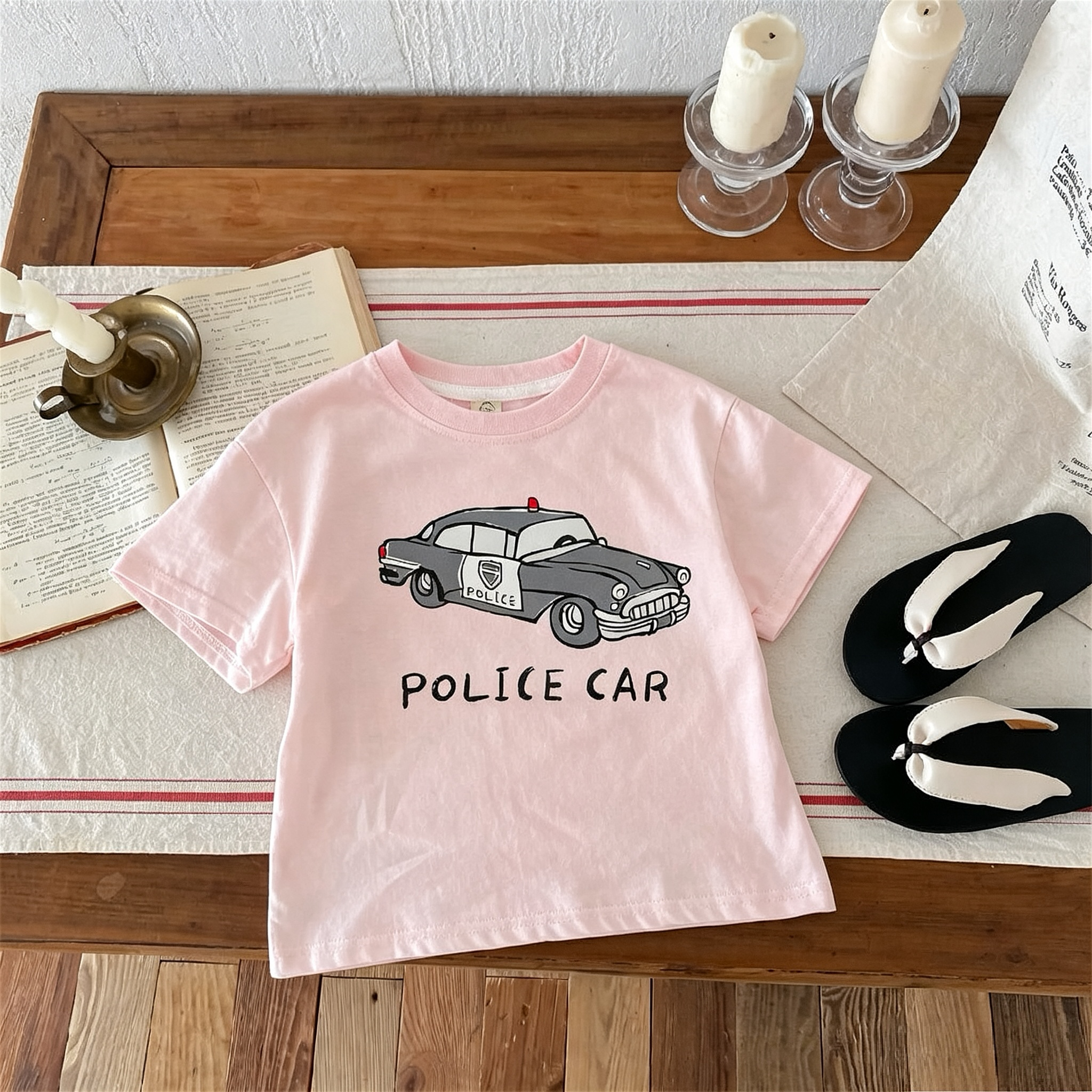 Printed Car Boys Girls T-shirt - Summer Clothing Boutiques のレビューと価格