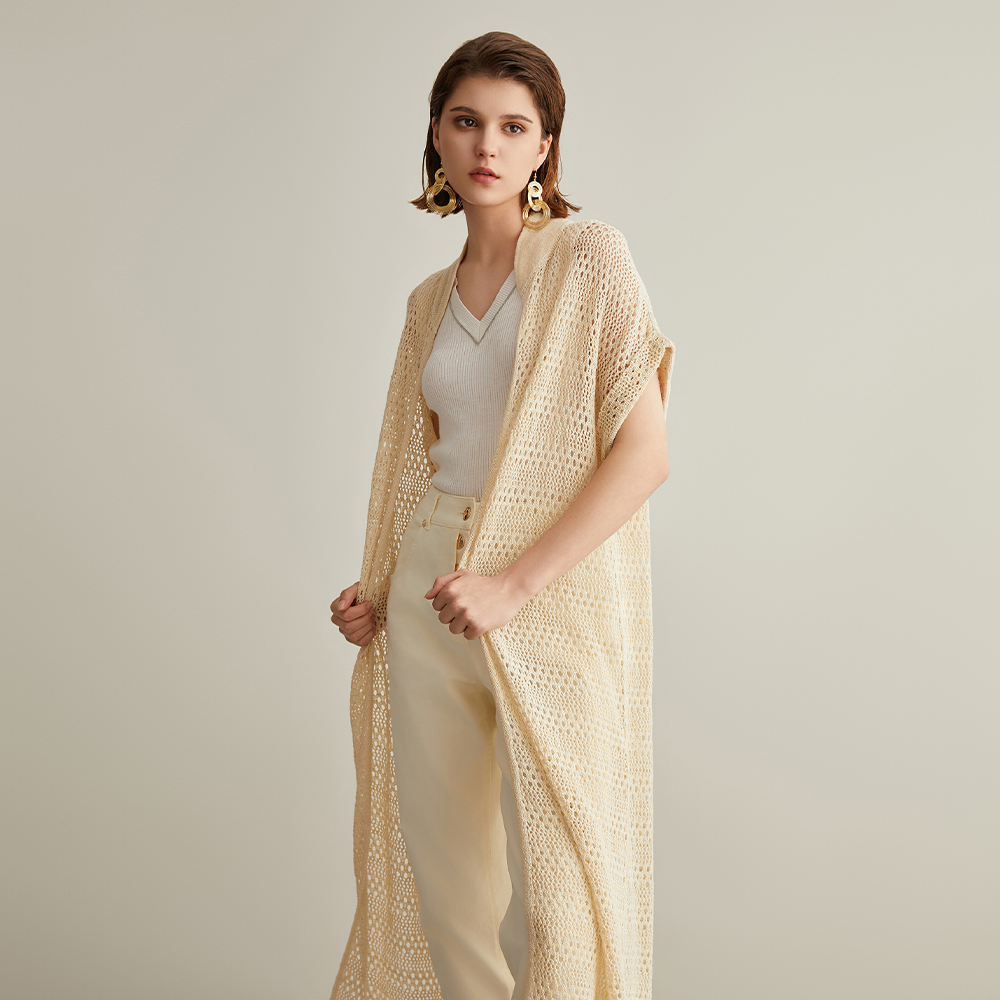 BC609 Linen and Silk Long Knit - Quality Summer Clothing For Women のレビューと価格