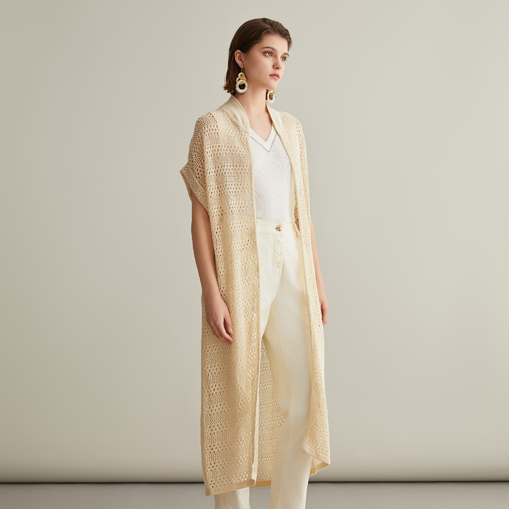 BC609 Linen and Silk Long Knit - Quality Summer Clothing For Women のレビューと価格