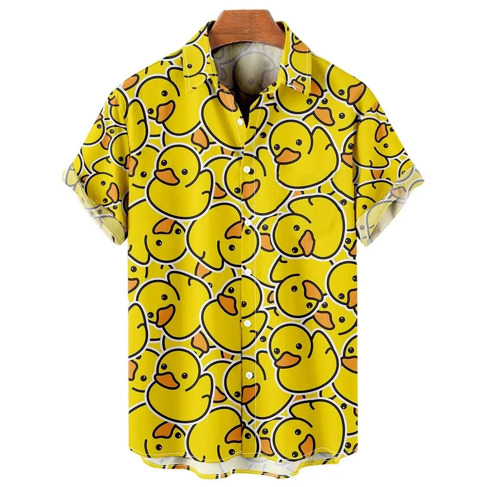 Men's Shirts Cute Duck 3d Prin - Summer Duck Clothing のレビューと価格