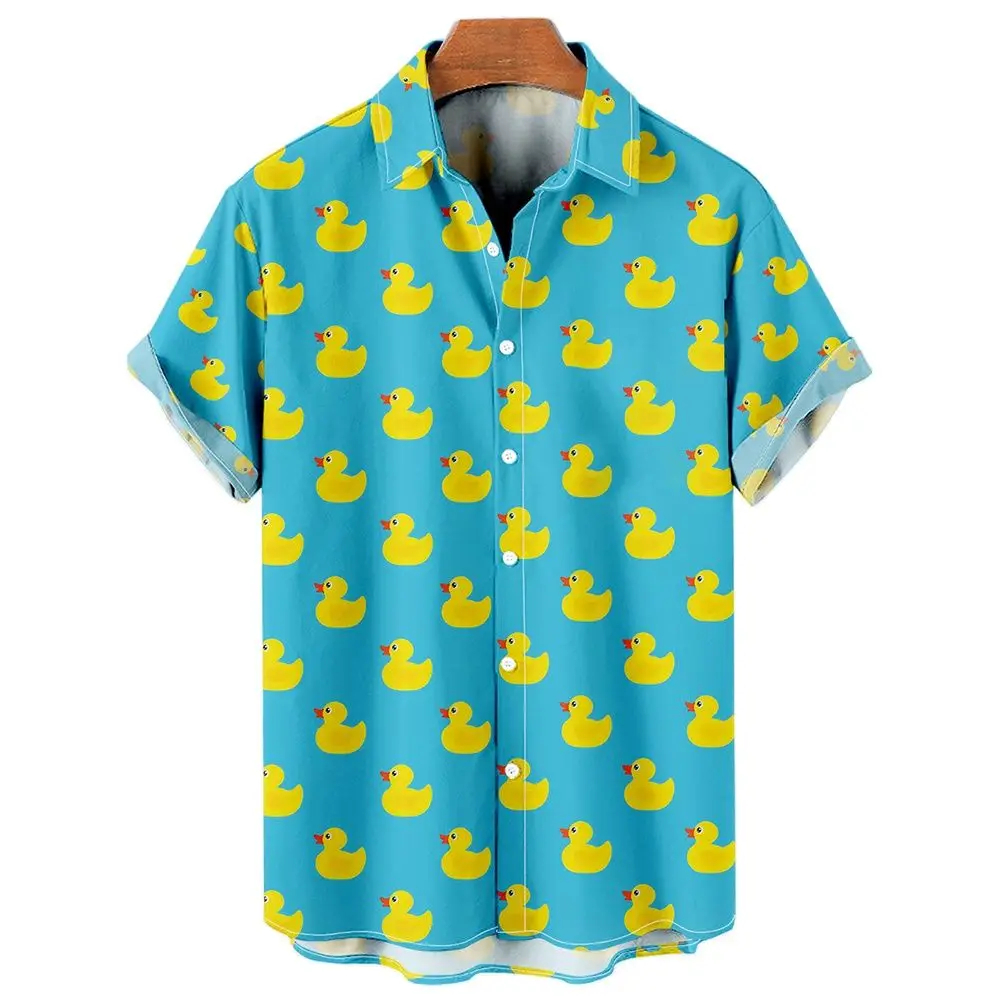 Men's Shirts Cute Duck 3d Prin - Summer Duck Clothing のレビューと価格